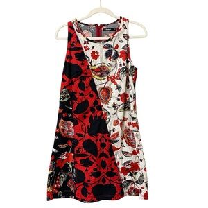 Desigual Lia Dress mixed media patchwork twill weave floral print Dress size 8